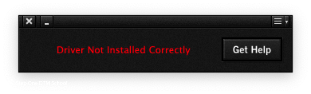 UAD Meter & Control Panelに表示されたDriver Not Installed Correctlyエラー